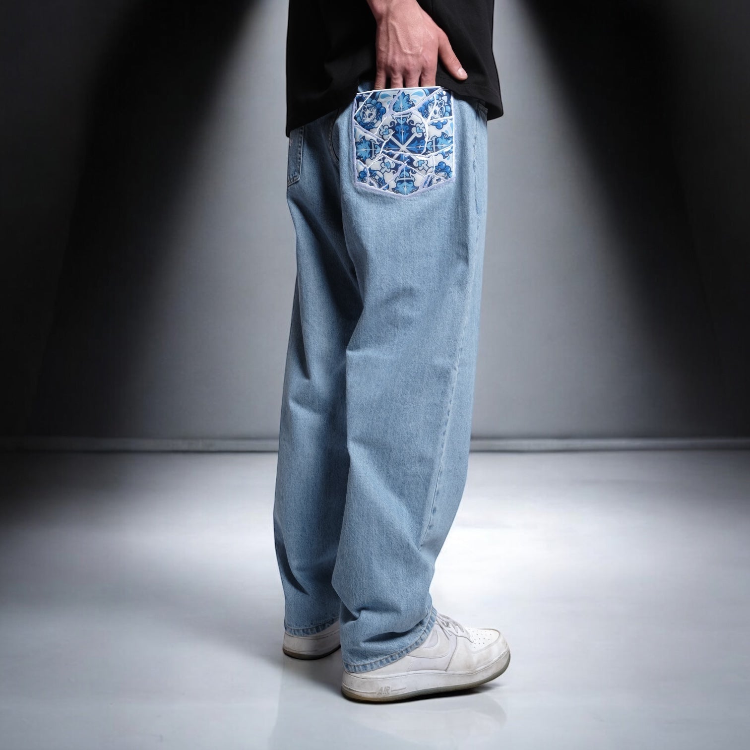 METRALHA x ADD FUEL JEANS LIGHT BLUE