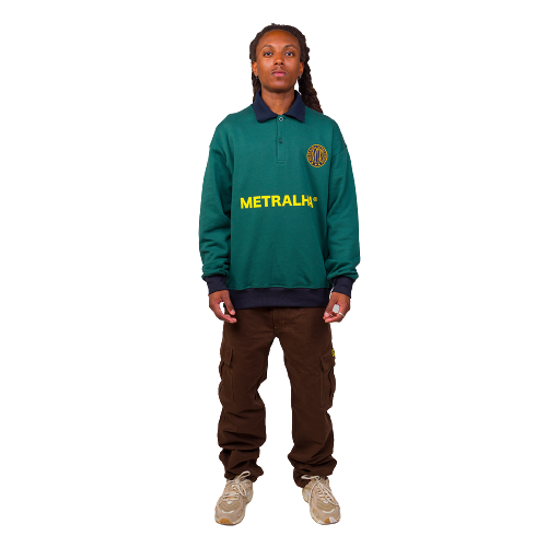 Metralha Court Polo Sweatshirt (green/navy)