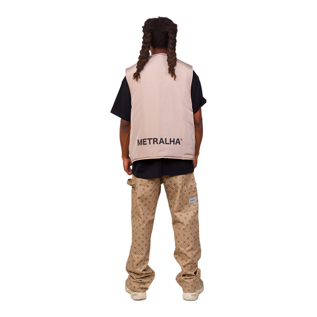 Metralha Riad Reversible Vest (all over print/beige)