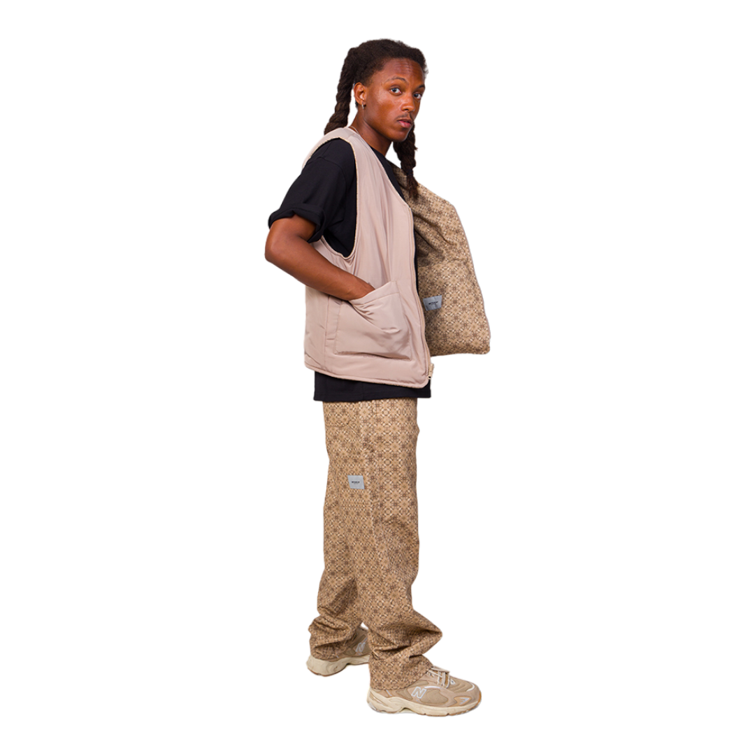 Metralha Riad Reversible Vest (all over print/beige)