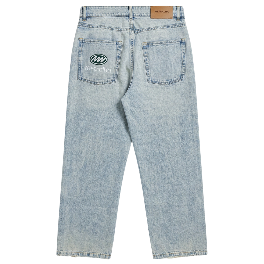 METRALHA MONOGRAM JEANS BLEASHED