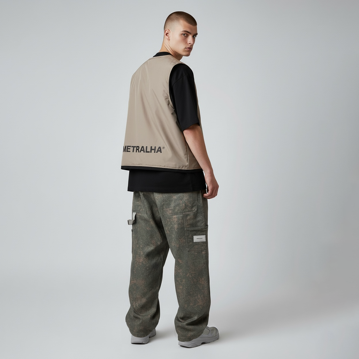 Metralha Riad Reversible Vest (all over print/beige)