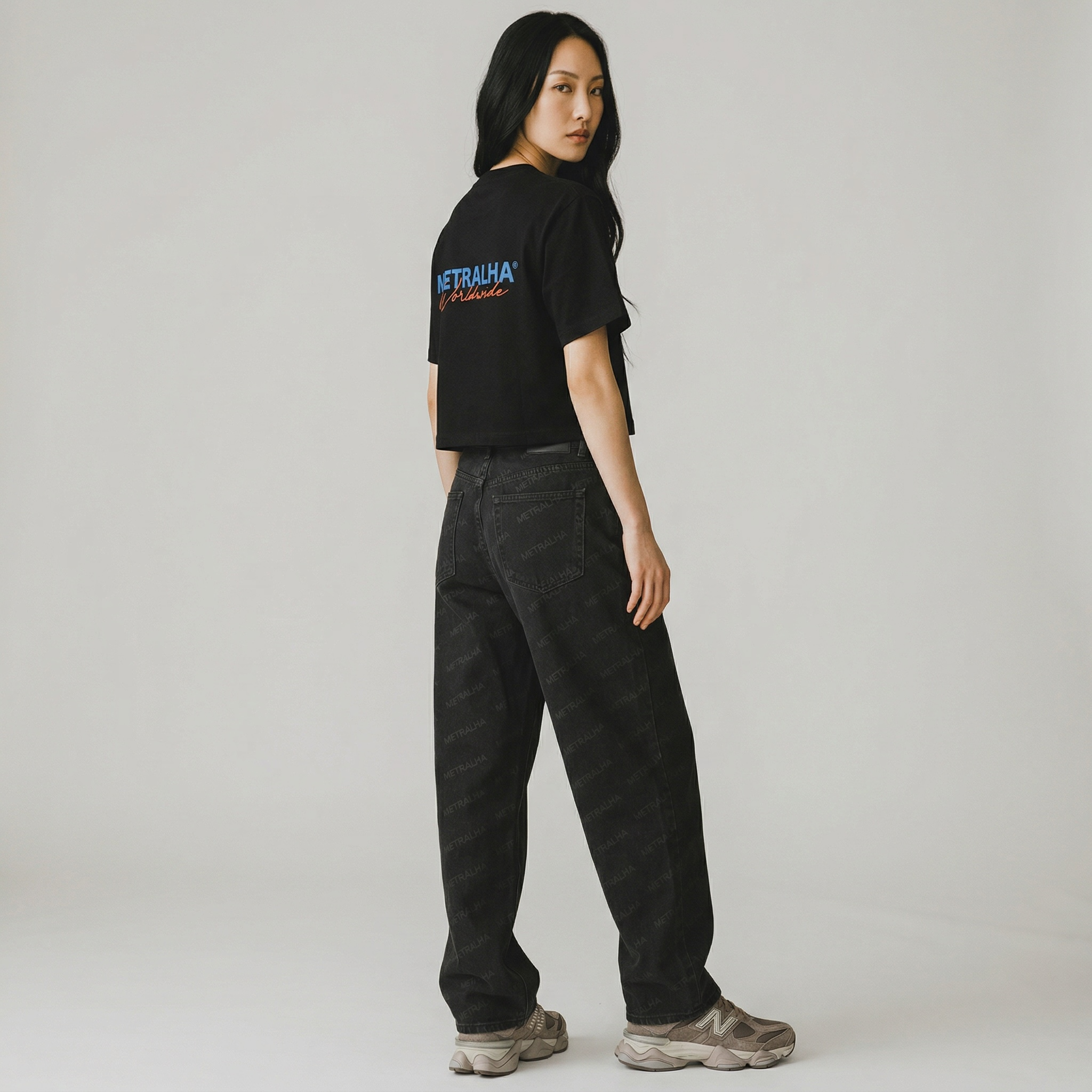 METRALHA CROPPED T-SHIRT (BLACK)