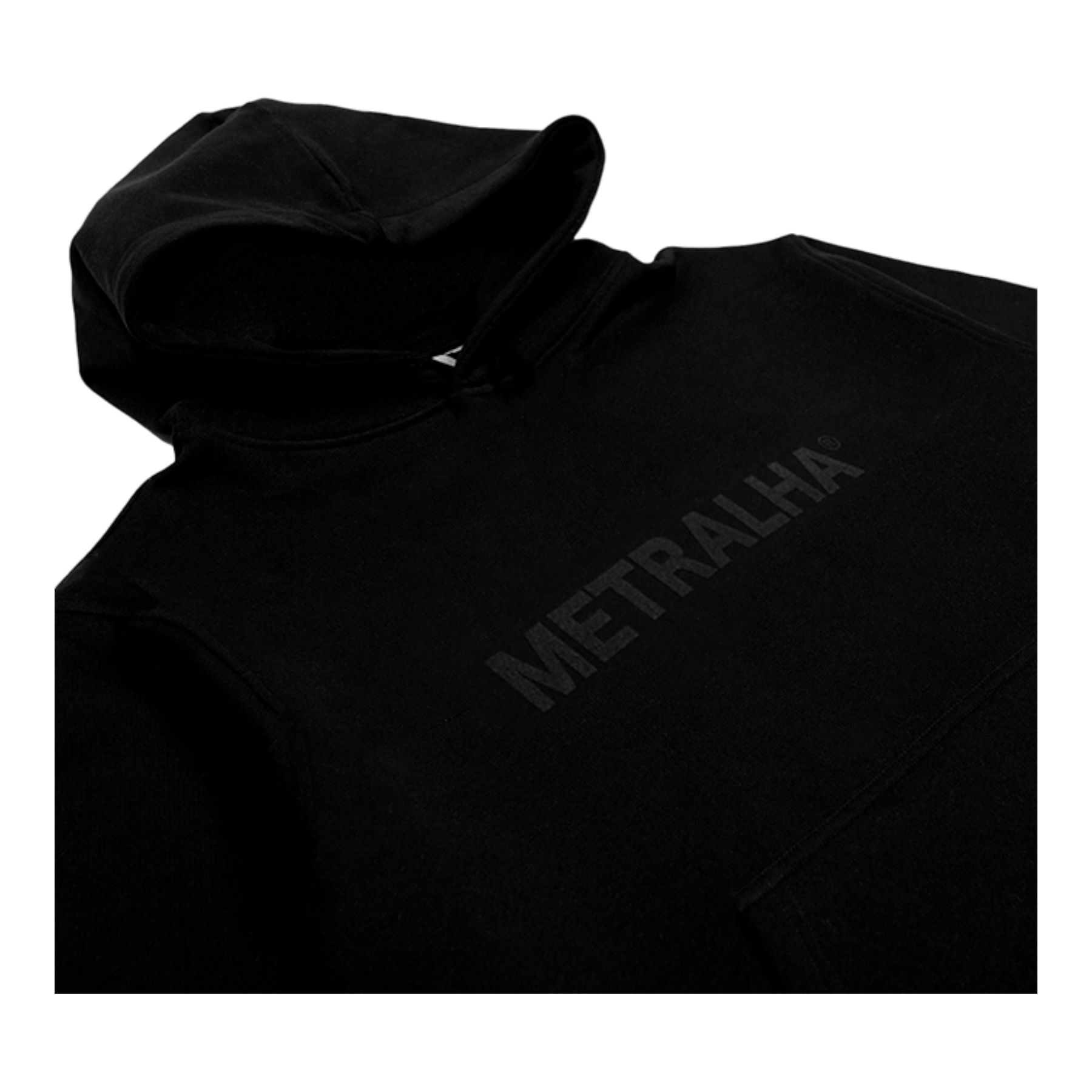 METRALHA WORLDWIDE HOODIE LOGO (FULL BLACK)