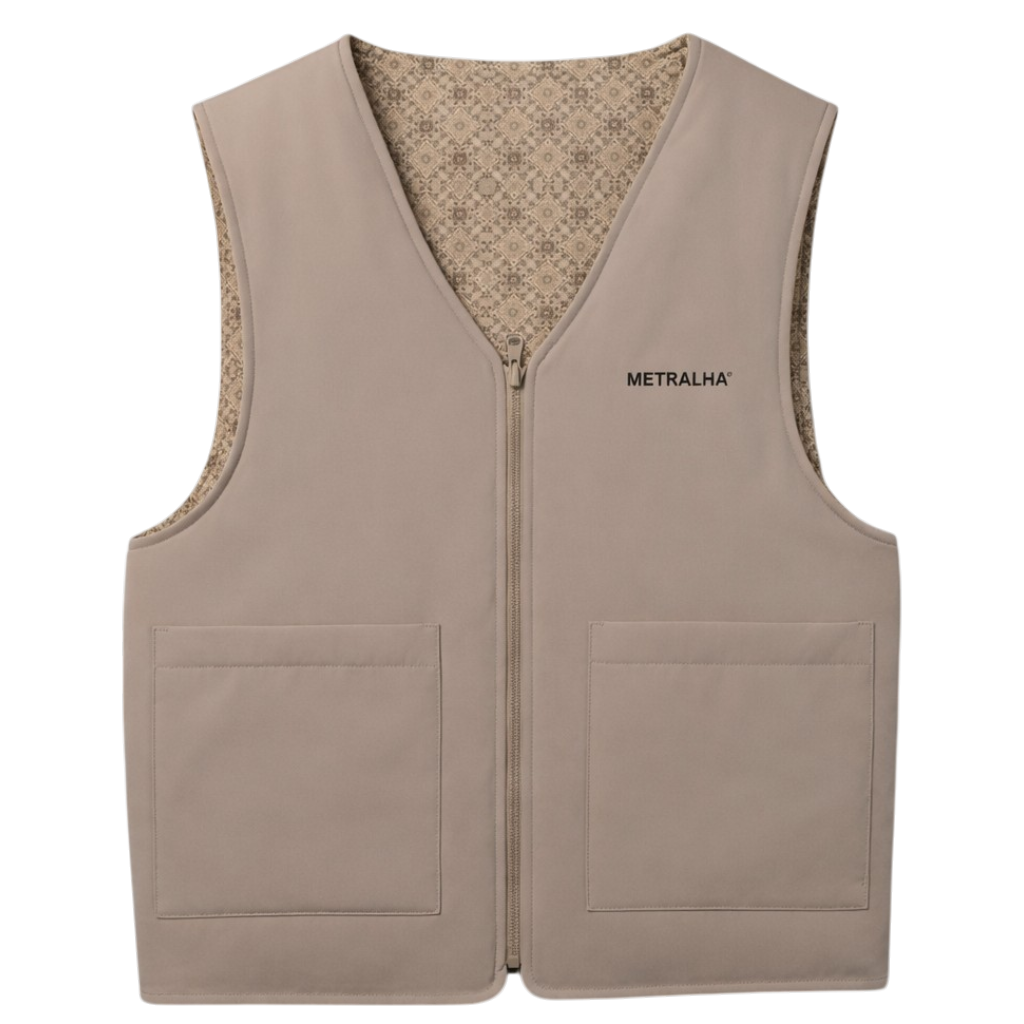 Metralha Riad Reversible Vest (all over print/beige)