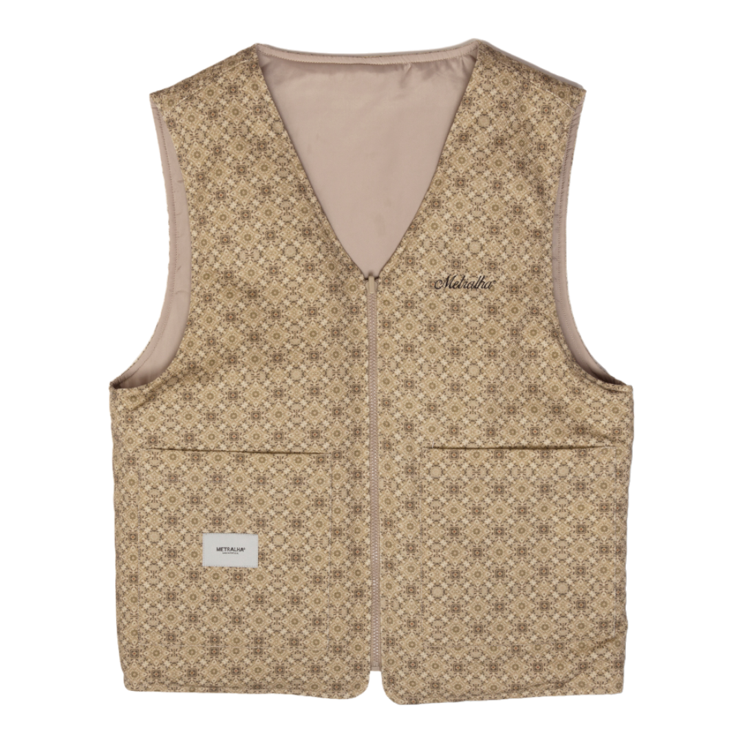 Metralha Riad Reversible Vest (all over print/beige)