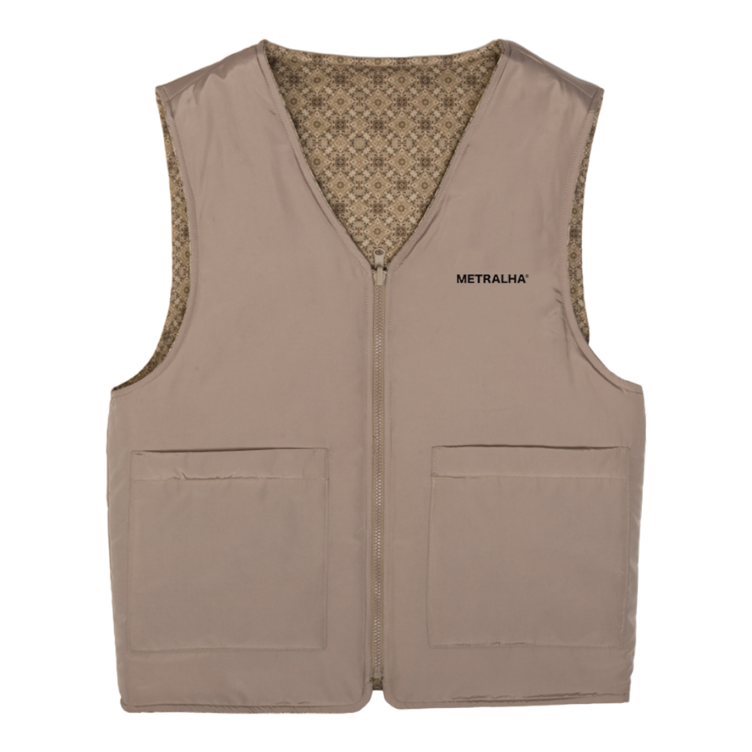 Metralha Riad Reversible Vest (all over print/beige)