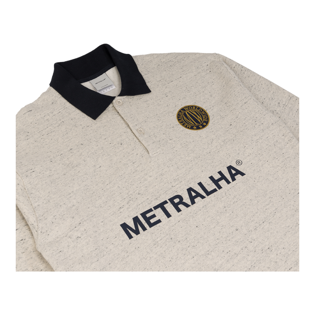 Metralha Court Polo Sweatshirt (infected grey/navy)
