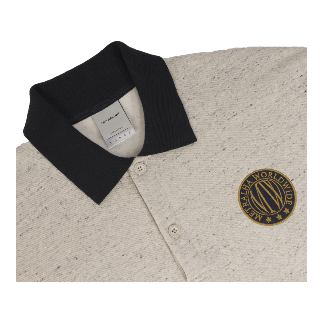 Metralha Court Polo Sweatshirt (infected grey/navy)
