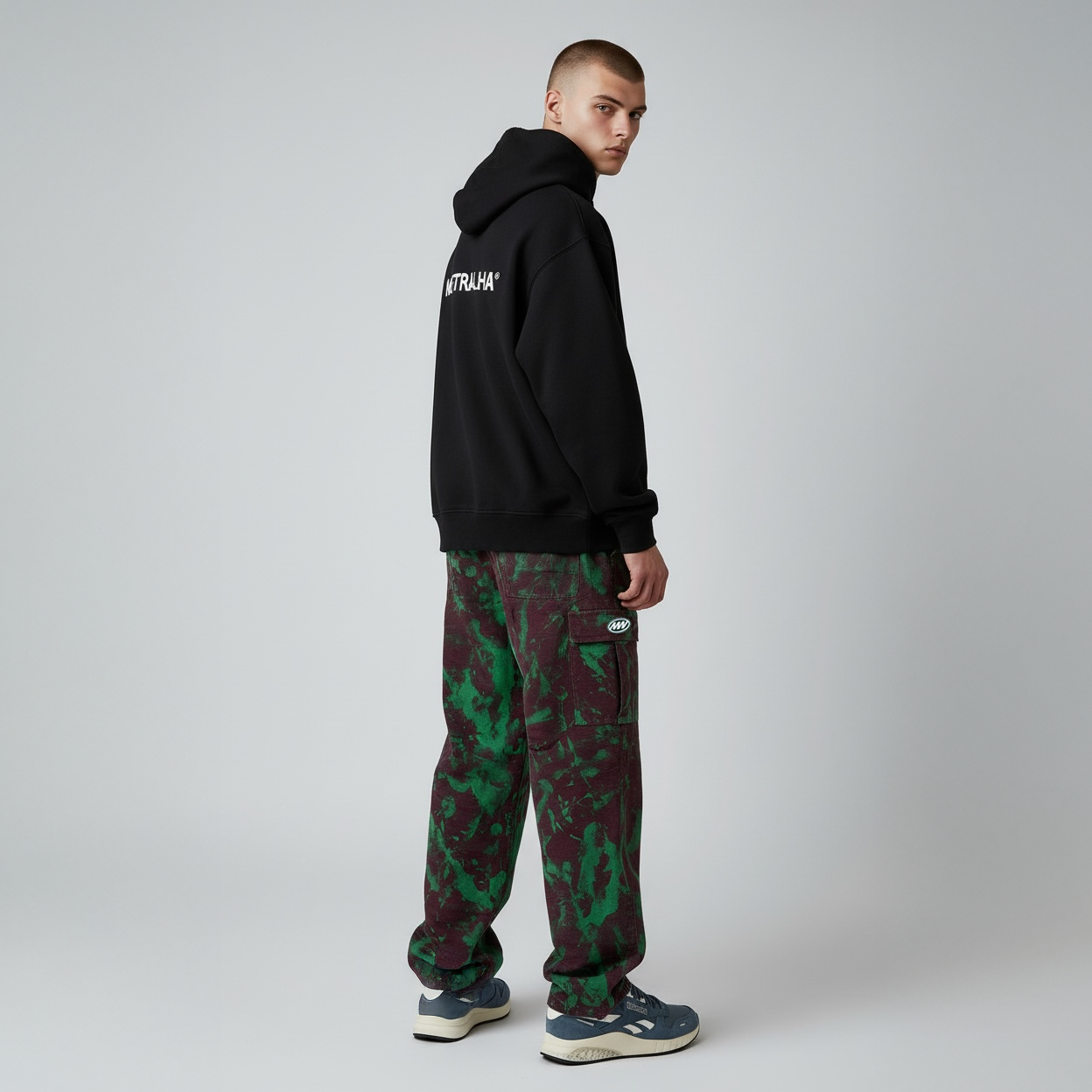 MONOGRAM CARGO PANTS (Burgundy)
