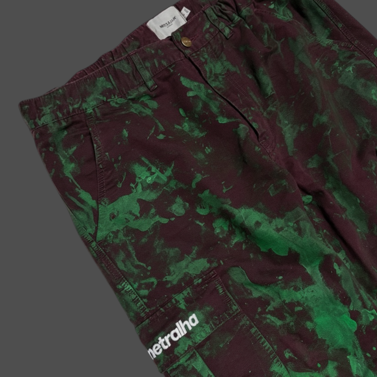 MONOGRAM CARGO PANTS (Burgundy)