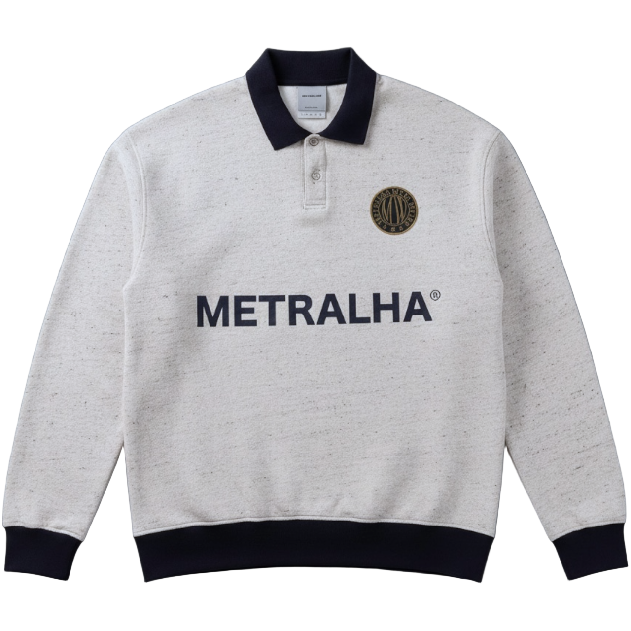 Metralha Court Polo Sweatshirt (infected grey/navy)