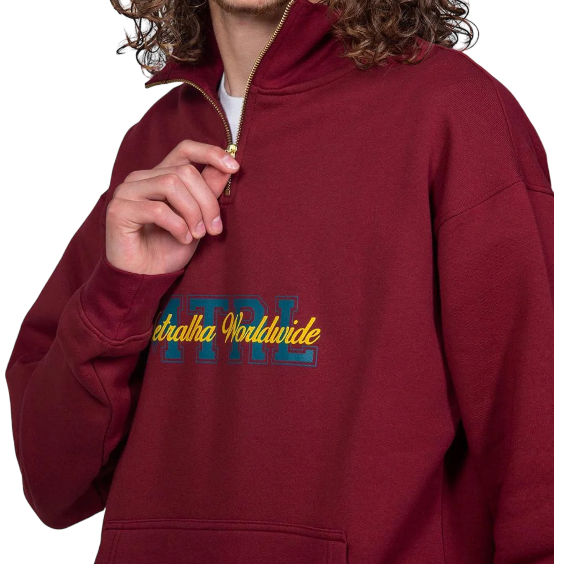 METRALHA WORLWIDE 1/4 ZIP SWEATER (bordeaux)