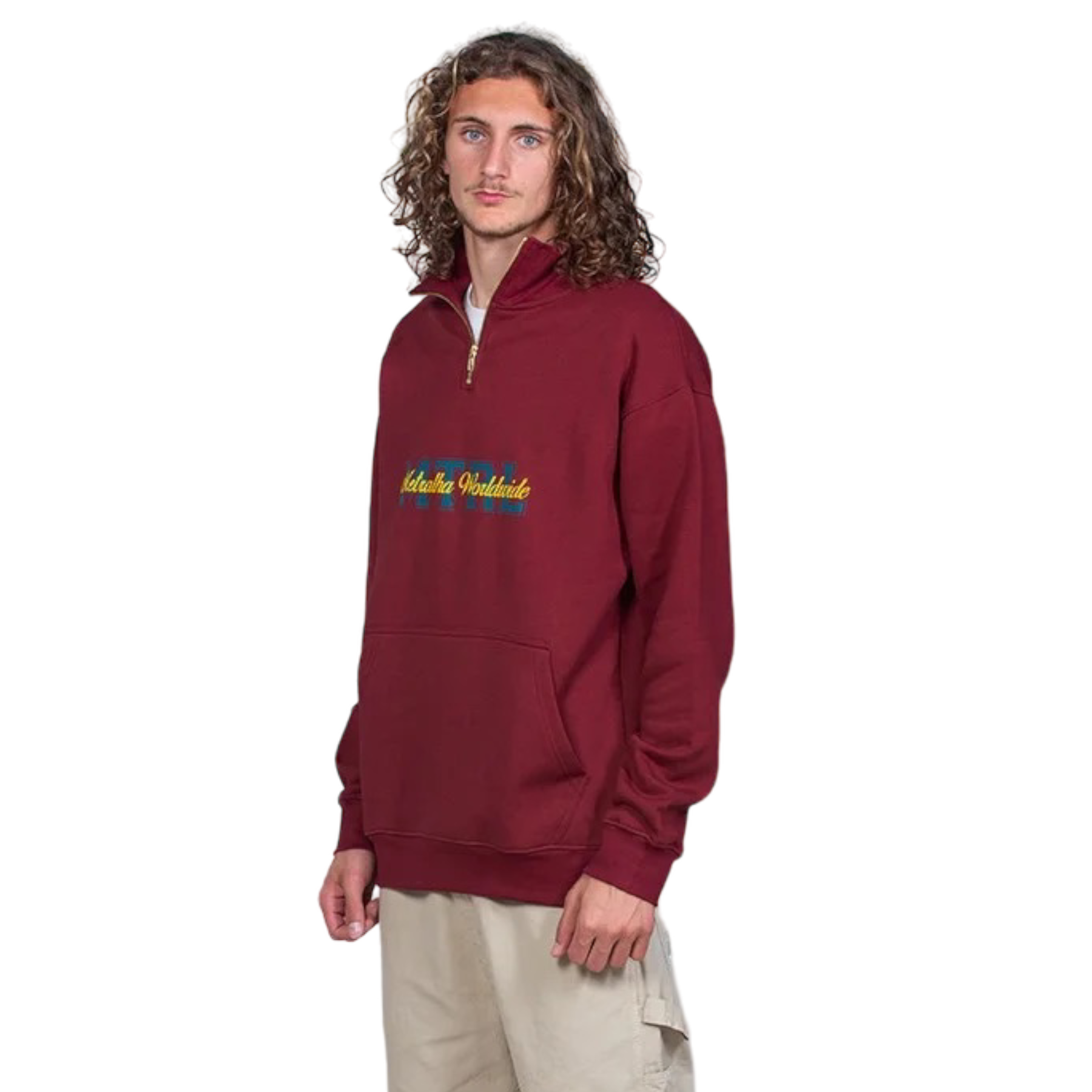 METRALHA WORLWIDE 1/4 ZIP SWEATER (bordeaux)