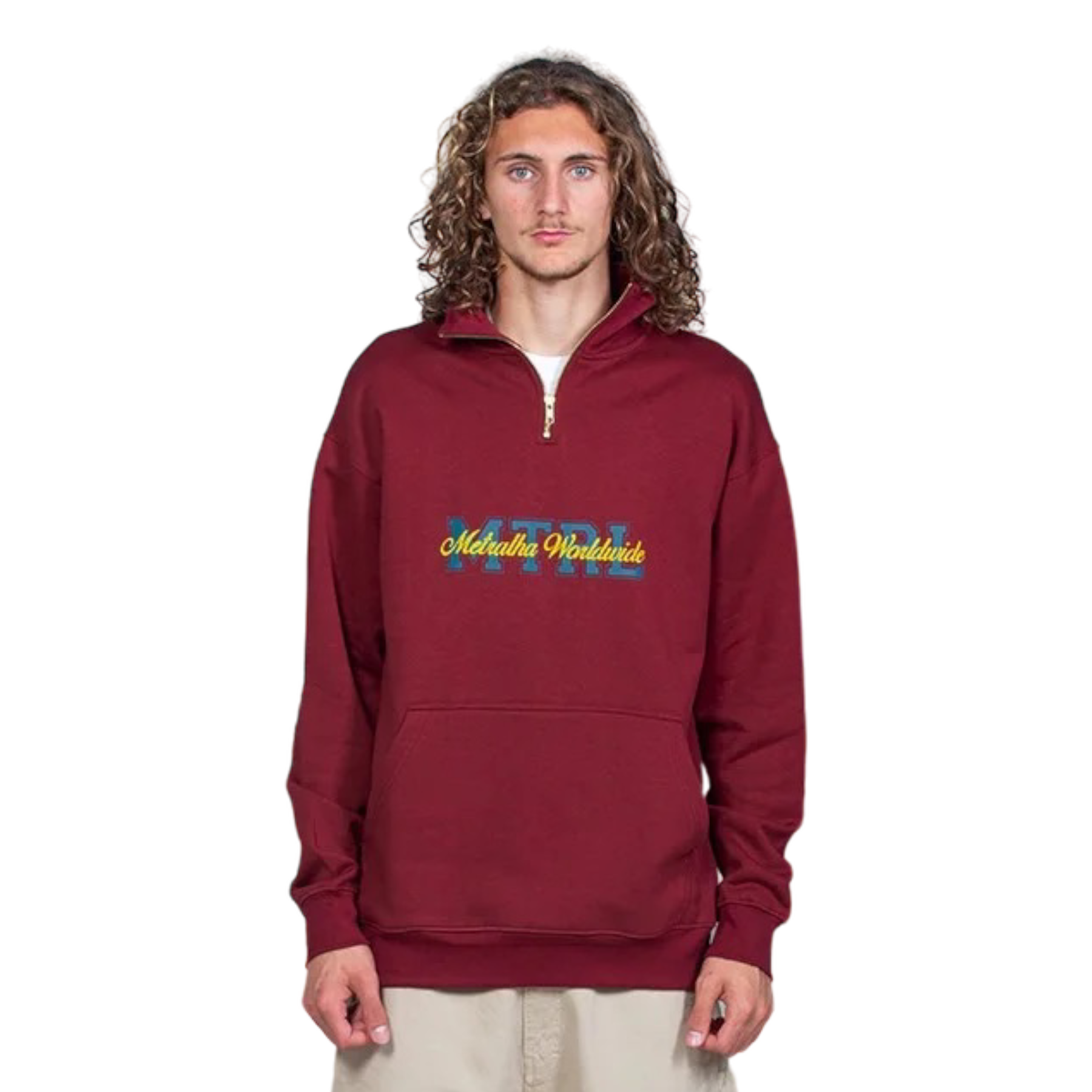 METRALHA WORLWIDE 1/4 ZIP SWEATER (bordeaux)