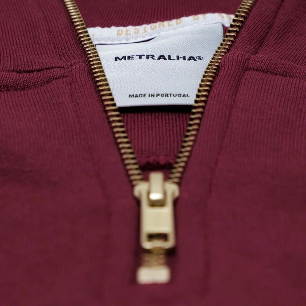 METRALHA WORLWIDE 1/4 ZIP SWEATER (bordeaux)