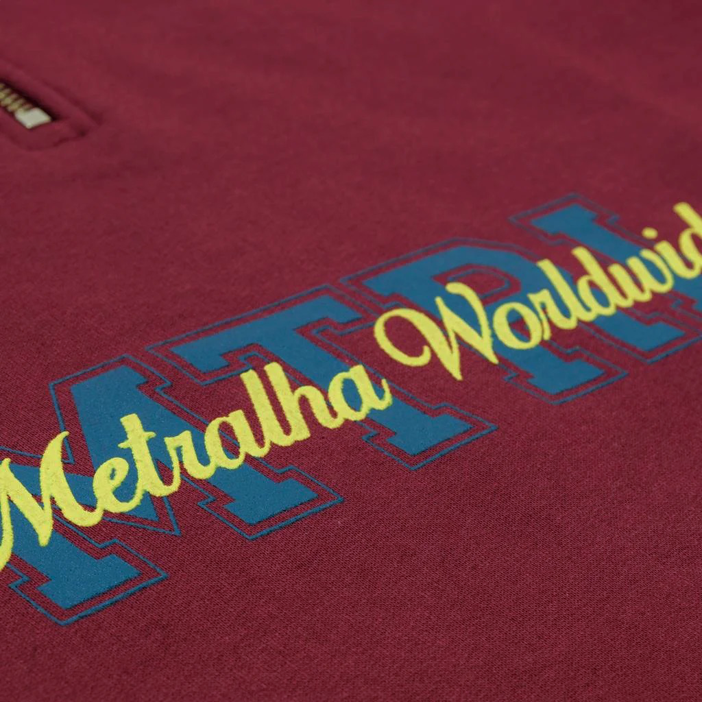 METRALHA WORLWIDE 1/4 ZIP SWEATER (bordeaux)