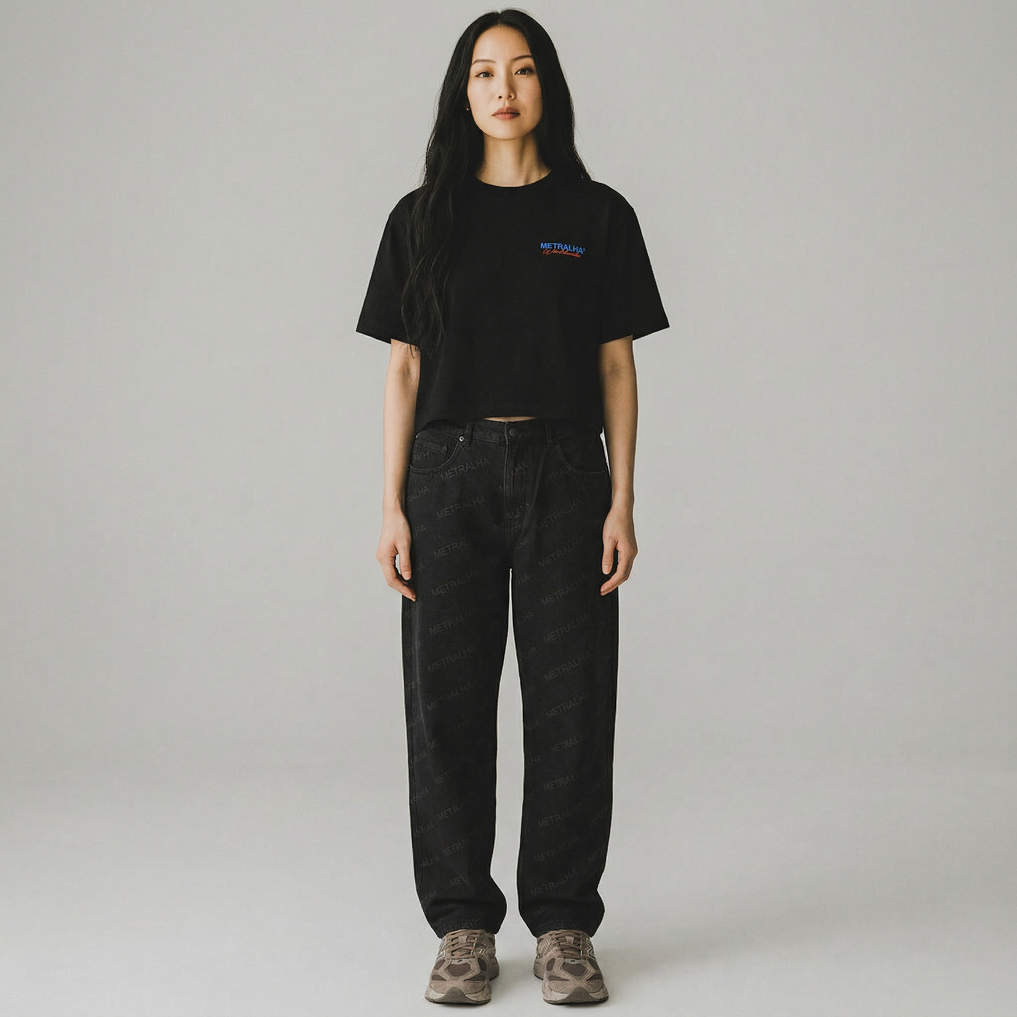 METRALHA CROPPED T-SHIRT (BLACK)