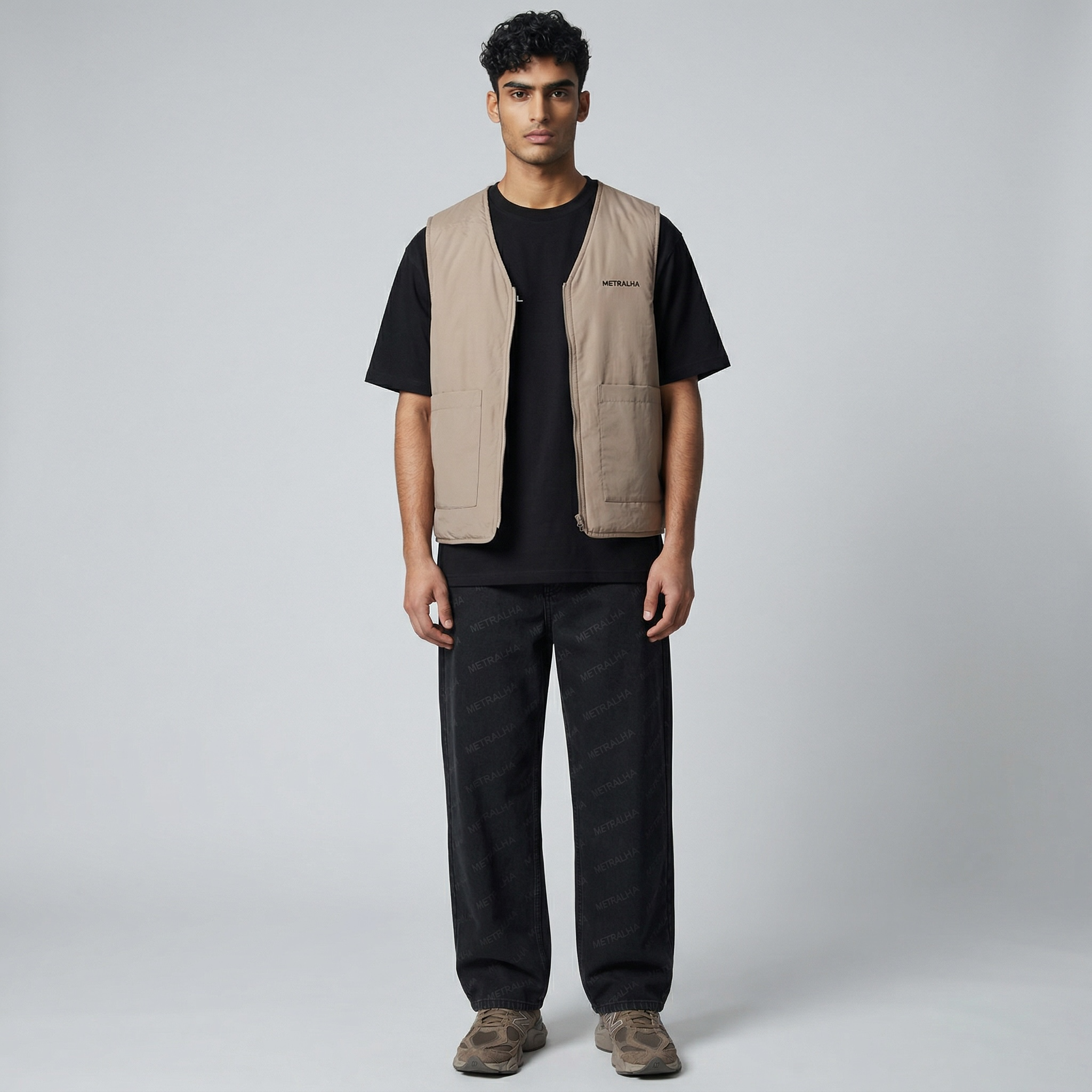 Metralha Riad Reversible Vest (all over print/beige)
