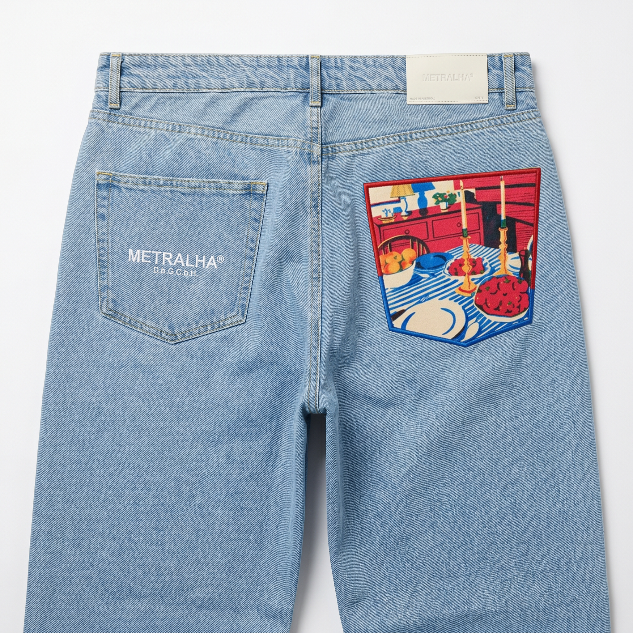 Metralha x Qi Ren "Hanami" Light blue denim