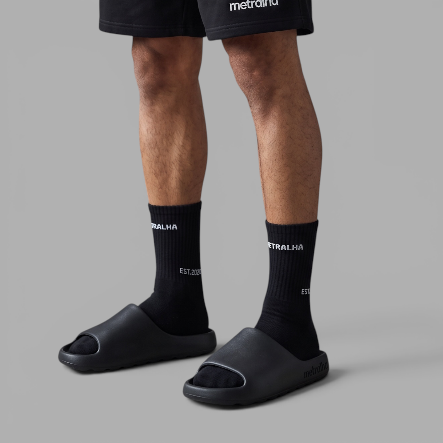 METRALHA Foam Slides (Black)
